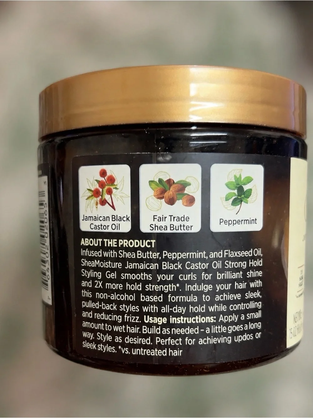 SheaMoisture Jamaican Black Castor Oil Strong Hold Styling Gel – New